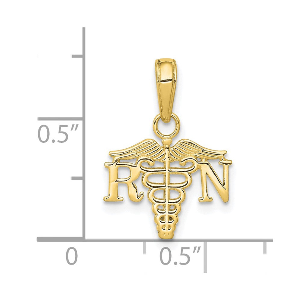 FJC Finejewelers 10 kt Yellow Gold RN Caduceus Charm