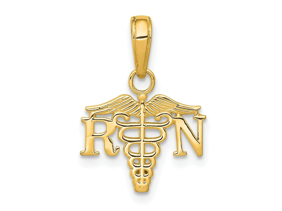 FJC Finejewelers 10 kt Yellow Gold RN Caduceus Charm