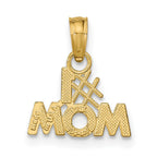 FJC Finejewelers 10 kt Yellow Gold Polished #1 MOM Charm 12 x 14 mm