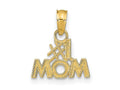 FJC Finejewelers 10 kt Yellow Gold Polished #1 MOM Charm 12 x 14 mm
