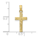 FJC Finejewelers 10 kt Yellow Gold Crucifix Charm 22 x 10 mm