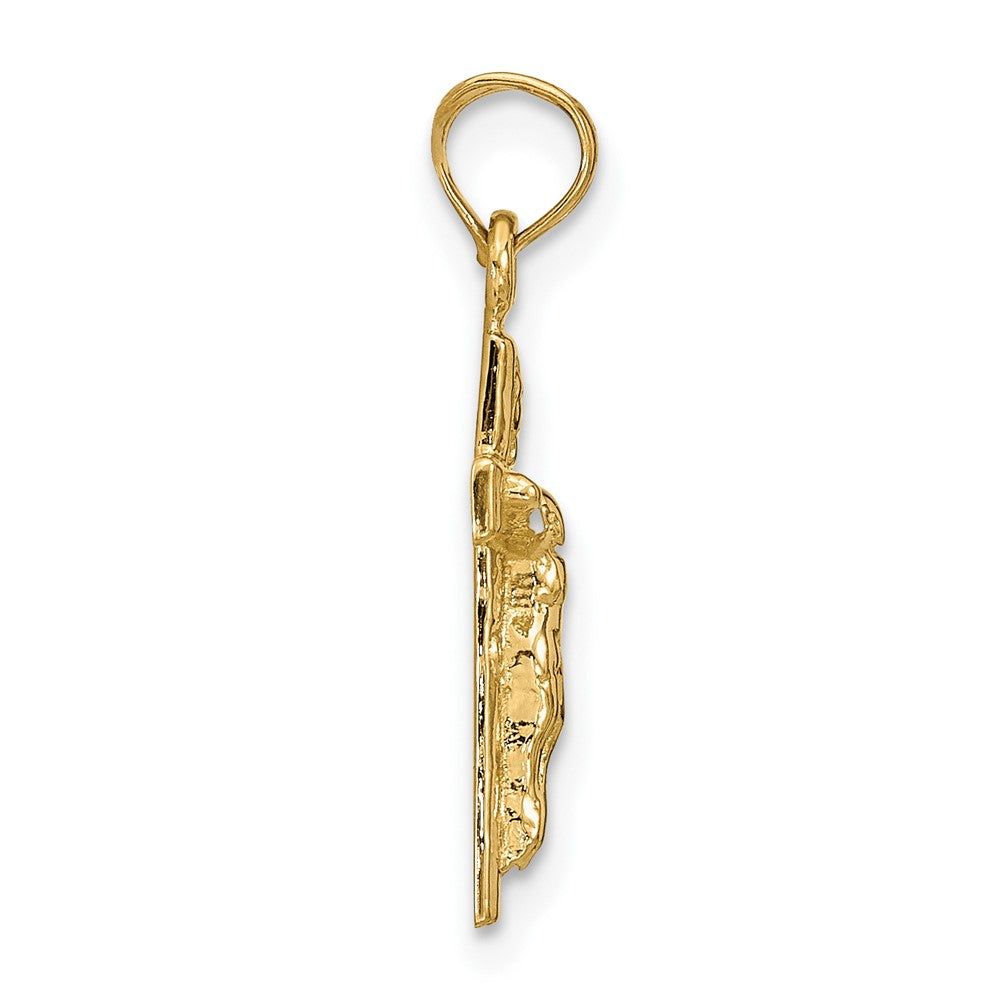 FJC Finejewelers 10 kt Yellow Gold Crucifix Charm 22 x 10 mm
