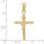 FJC Finejewelers 10 kt Yellow Gold Crucifix Charm 34 x 18 mm
