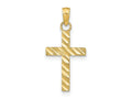 FJC Finejewelers 10 kt Yellow Gold Bright Cut Cross Charm 17 mm
