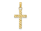 FJC Finejewelers 10 kt Yellow Gold Bright Cut Cross Charm 17 mm