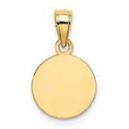FJC Finejewelers 10 kt Yellow Gold Engraved Angel Coin Charm 15 x 10 mm
