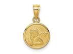 FJC Finejewelers 10 kt Yellow Gold Engraved Angel Coin Charm 15 x 10 mm