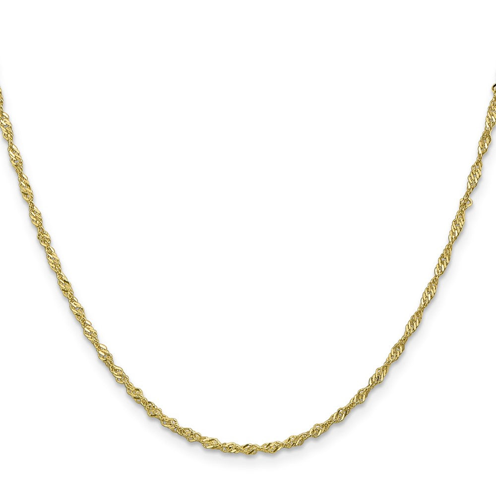 FJC Finejewelers 10 kt Yellow Gold Singapore Chain 22 Inches x 1.7 mm