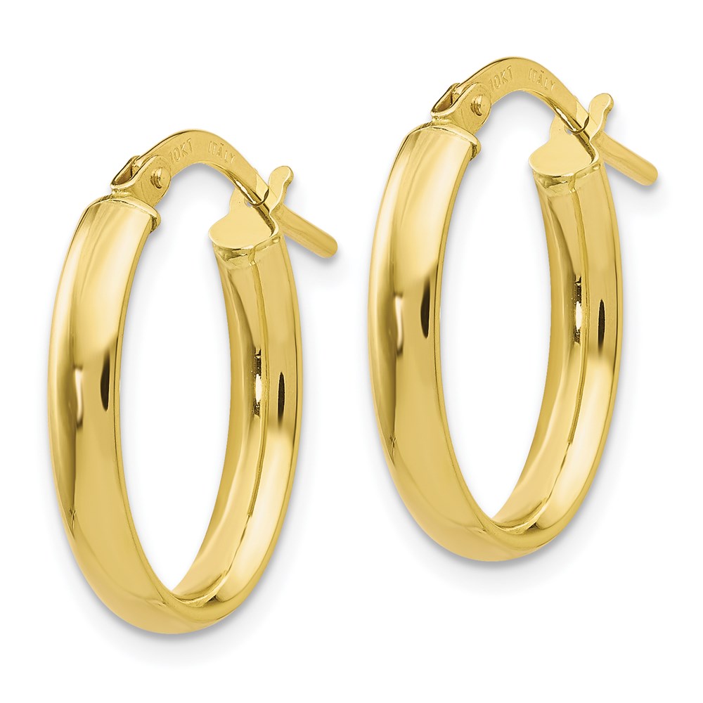 FJC Finejewelers 10 kt Yellow Gold Hoops Polished Hoop Earrings 17 mm x 27 mm