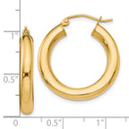 FJC Finejewelers 10 kt Yellow Gold Polished Lightweight Hoop Earrings 26 mm x 16 mm