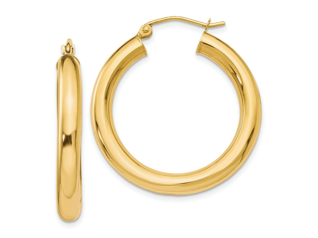 FJC Finejewelers 10 kt Yellow Gold Polished Lightweight Hoop Earrings 31 mm x 16 mm