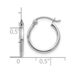 FJC Finejewelers 10 kt White Gold Hoops Polished Hoop Earrings 16 mm x 15 mm