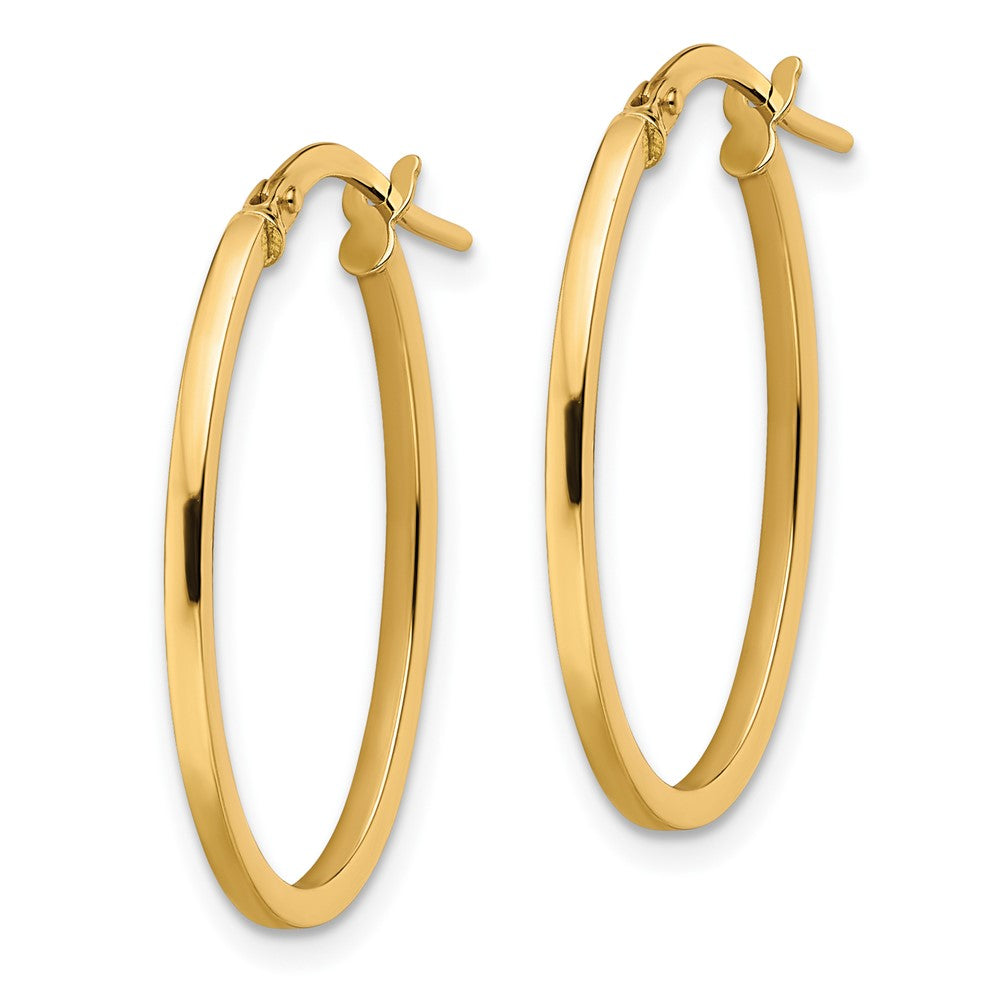 FJC Finejewelers 10 kt Yellow Gold Polished Oval Hoop Earrings 26 mm x 19 mm