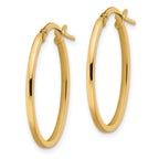 FJC Finejewelers 10 kt Yellow Gold Polished Oval Hoop Earrings 26 mm x 19 mm
