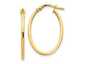 FJC Finejewelers 10 kt Yellow Gold Polished Oval Hoop Earrings 26 mm x 19 mm