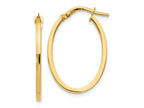 FJC Finejewelers 10 kt Yellow Gold Polished Oval Hoop Earrings 26 mm x 19 mm