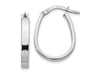 FJC Finejewelers 10 kt White Gold Hoops Polished U-Shape Hoop Earrings 22 mm x 16 mm