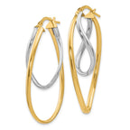 FJC Finejewelers 10 kt Two Tone Gold Two-Tone Polished Hoop Earrings 17 mm x 16 mm