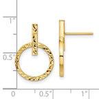 FJC Finejewelers 10 kt Yellow Gold Polished Bright Cut Post Dangle Earrings 20 mm x 13 mm