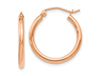 FJC Finejewelers 10 kt Rose Gold Hoop Polished Hinged Hoop Earrings