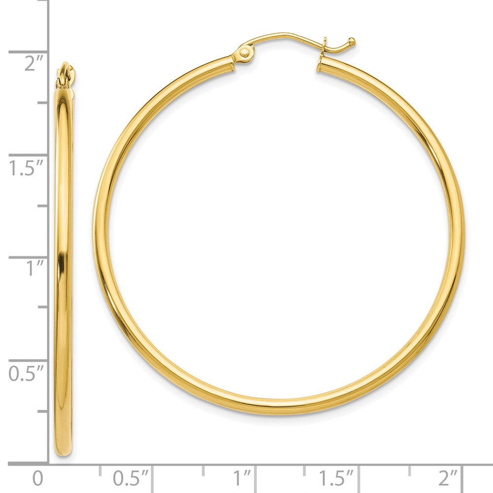 FJC Finejewelers 10 kt Yellow Gold Polished Hinged Hoop Earrings