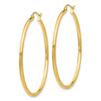 FJC Finejewelers 10 kt Yellow Gold Polished Hinged Hoop Earrings