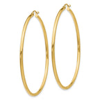 FJC Finejewelers 10 kt Yellow Gold Polished Hinged Hoop Earrings