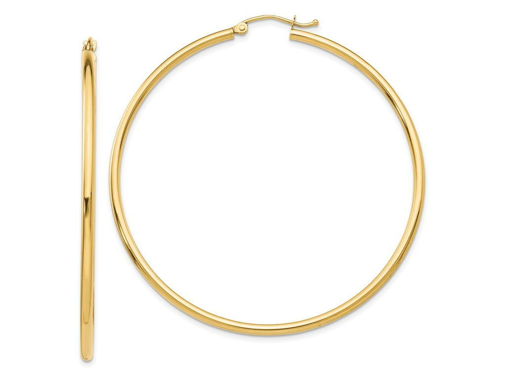 FJC Finejewelers 10 kt Yellow Gold Polished Hinged Hoop Earrings