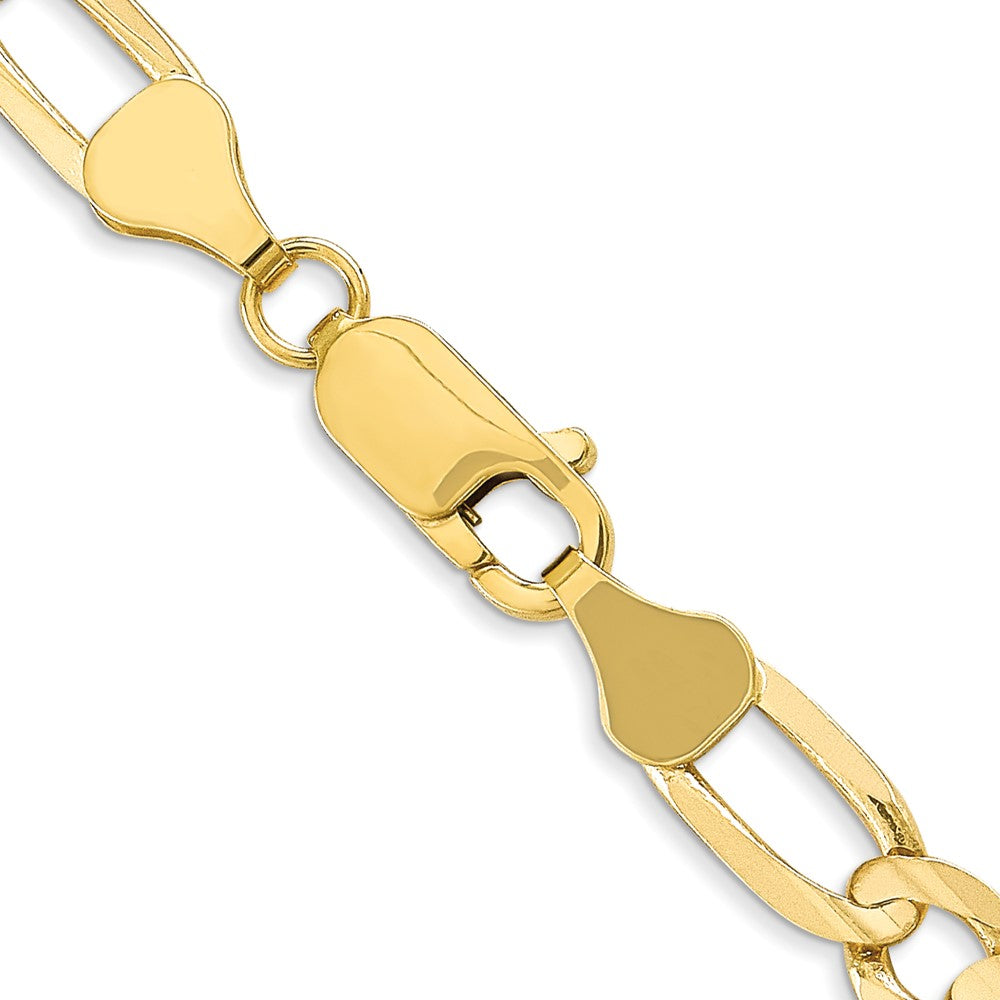 FJC Finejewelers 10 kt Yellow Gold Concave Open Figaro Chain Bracelet 9 Inches x 6 mm