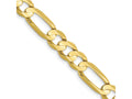 FJC Finejewelers 10 kt Yellow Gold Concave Open Figaro Chain Bracelet 9 Inches x 6.75 mm