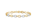 FJC Finejewelers 10 kt Two Tone Gold Fancy Two-tone Polished Bright Cut Bracelet 7.5 Inches x 5.5 mm