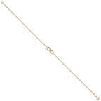 FJC Finejewelers 10 kt Yellow Gold Cable Polished Infinity with 1 in ext. Anklet 9 Inches x 6 mm