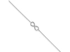 FJC Finejewelers 10 kt White Gold Cable Polished Infinity with 1in ext. Anklet 9 Inches x 6 mm