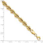 FJC Finejewelers 10 kt Yellow Gold Polished Fancy Link Bracelet 7.25 Inches x 8 mm