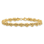 FJC Finejewelers 10 kt Yellow Gold Polished Fancy Link Bracelet 7.25 Inches x 8 mm