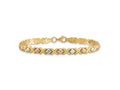 FJC Finejewelers 10 kt Tri Color Gold Fancy Bright Cut Bracelet 7 Inches