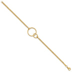 FJC Finejewelers 10 kt Yellow Gold Polished Link Bracelet 7.5 Inches
