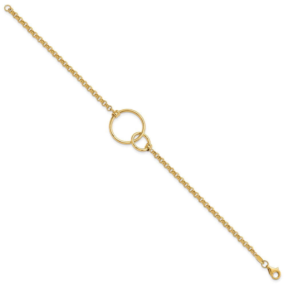 FJC Finejewelers 10 kt Yellow Gold Polished Link Bracelet 7.5 Inches