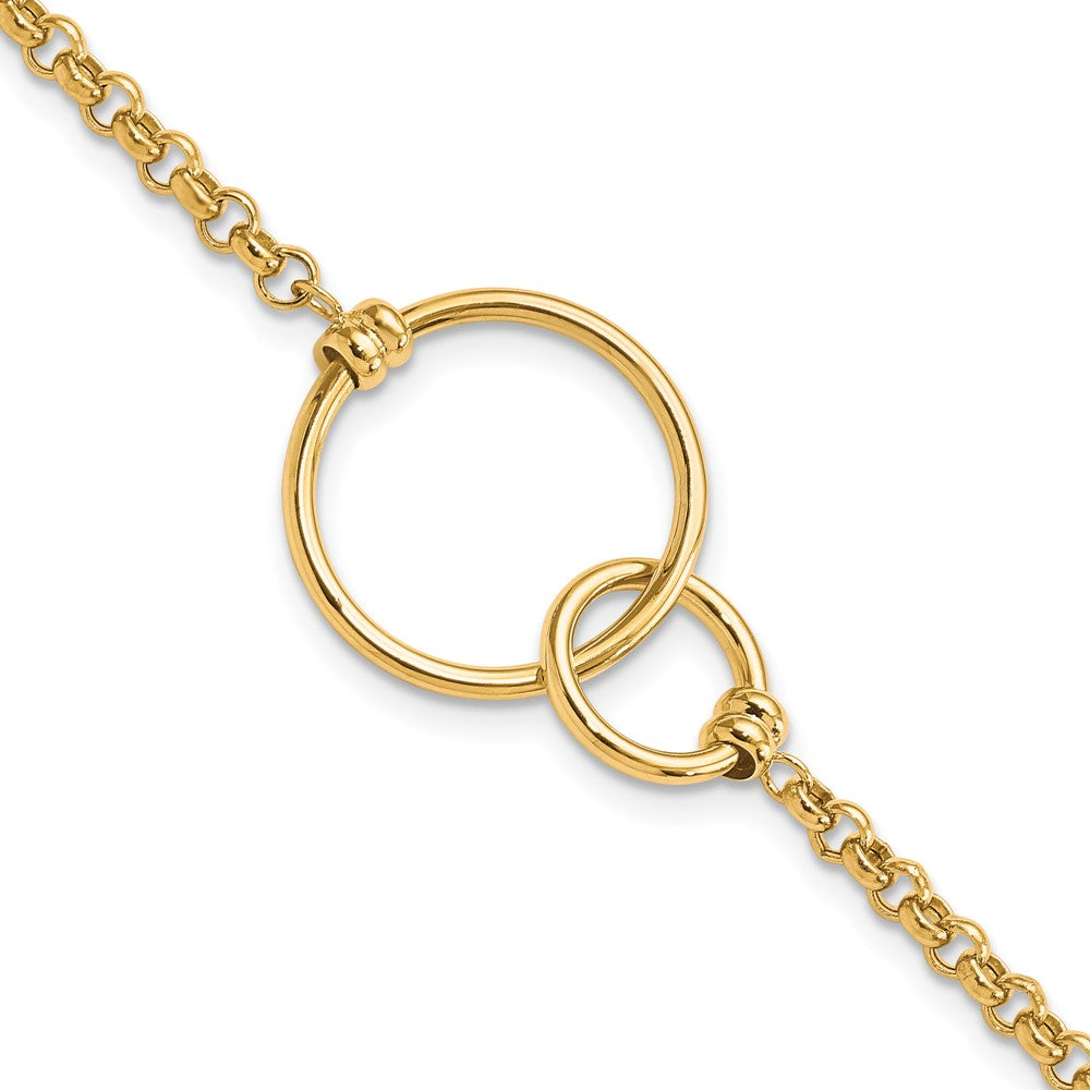 FJC Finejewelers 10 kt Yellow Gold Polished Link Bracelet 7.5 Inches