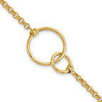 FJC Finejewelers 10 kt Yellow Gold Polished Link Bracelet 7.5 Inches
