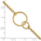 FJC Finejewelers 10 kt Yellow Gold Polished Link Bracelet 7.5 Inches