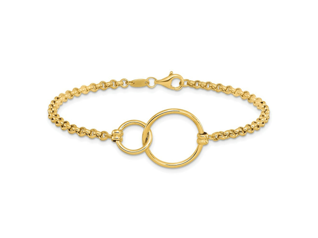FJC Finejewelers 10 kt Yellow Gold Polished Link Bracelet 7.5 Inches