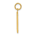 FJC Finejewelers 10 kt Yellow Gold Casted Large Polished Number 0 Charm 25 x 10 mm