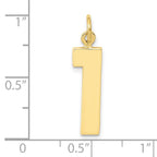 FJC Finejewelers 10 kt Yellow Gold Casted Large Polished Number 1 Charm 25 x 6 mm