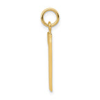 FJC Finejewelers 10 kt Yellow Gold Casted Large Polished Number 1 Charm 25 x 6 mm