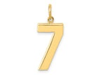 FJC Finejewelers 10 kt Yellow Gold Casted Large Polished Number 7 Charm 25 x 10 mm