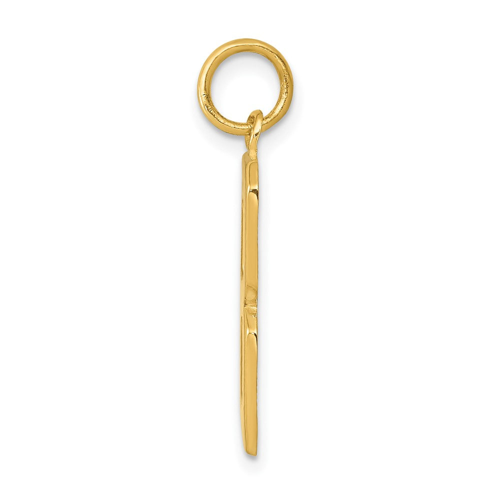 FJC Finejewelers 10 kt Yellow Gold Casted Large Polished Number 8 Charm 25 x 10 mm