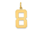 FJC Finejewelers 10 kt Yellow Gold Casted Large Polished Number 8 Charm 25 x 10 mm