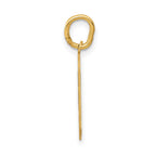 FJC Finejewelers 10 kt Yellow Gold Medium Satin Number 0 Charm 20 x 8 mm
