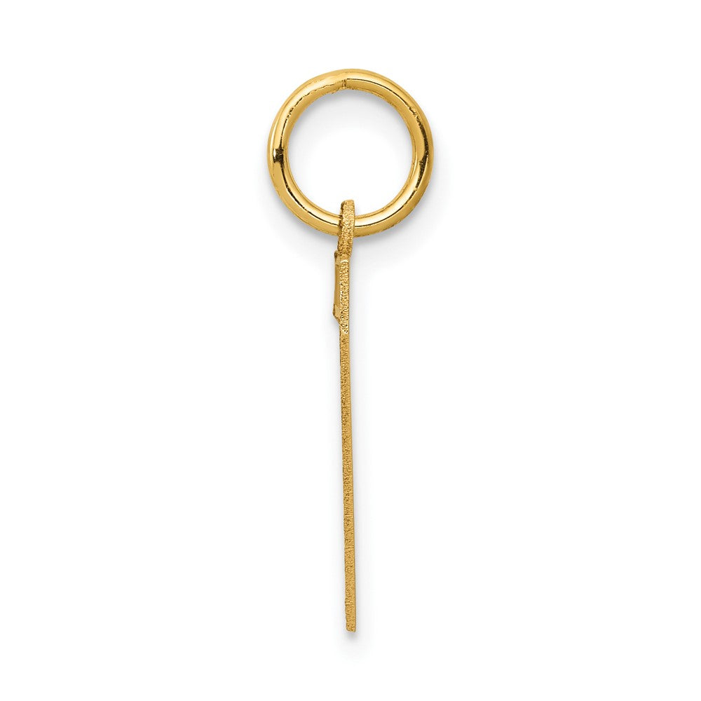 FJC Finejewelers 10 kt Yellow Gold Medium Satin Number 7 Charm 20 x 8 mm